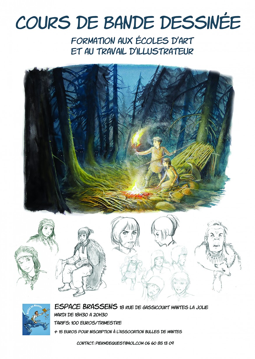 affiche cours de dessin